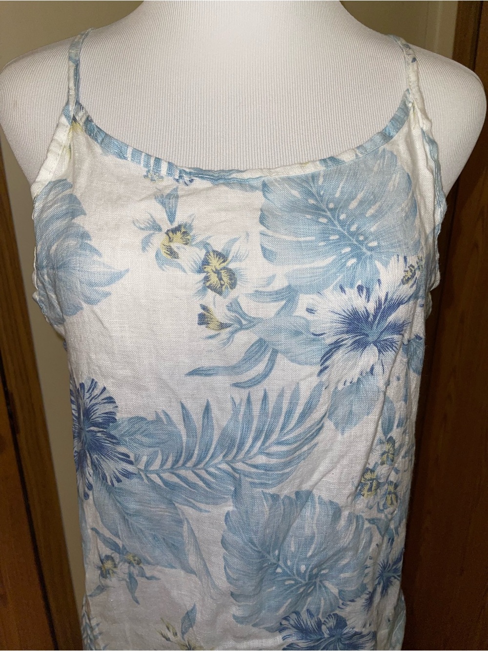 Light Blue Floral Midi Slip Dress - Women - Picture 2 of 7